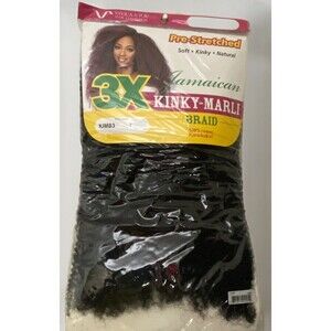 KINKY-MARLY JAMAICAN BRAID 100%PREMIUM KANEKALON 3X COLOR KJMB3 # 1 / SOFT